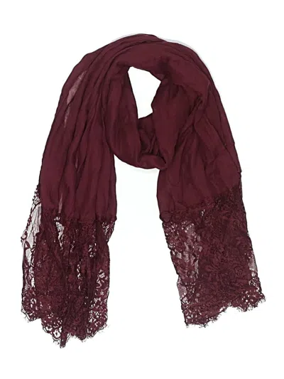 Pre-owned David & Young Scarf In Burgundy