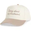 David & Young Sorry About My Husband Cotton Baseball Cap In Neutral
