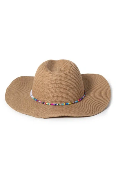 David & Young Vacation Beaded Cowboy Hat In Light Brown