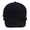 David & Young Women's Corduroy Cabbie Hat With Buttons In Black
