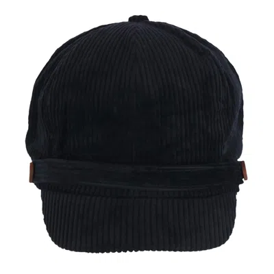 David & Young Women's Corduroy Cabbie Hat With Buttons In Black