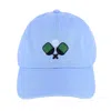 David & Young Women's Embroidered Pickleball Washed Baseball Cap In Blue