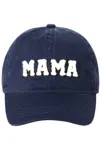 David & Young Women's Mama Chenille Patch Cap In Navy In Blue