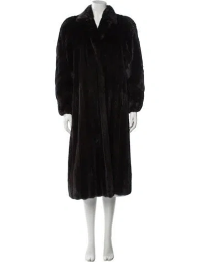 Pre-owned David Appel Mink Fur Coat In Black