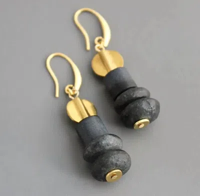 David Aubrey Jewelry Agate Earring In Black