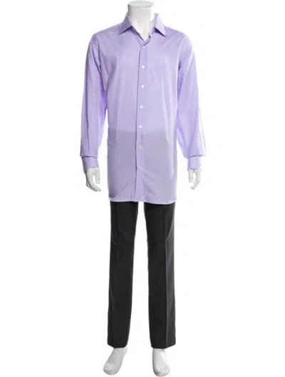 Pre-owned David August Long Sleeve Dress Shirt In Purple