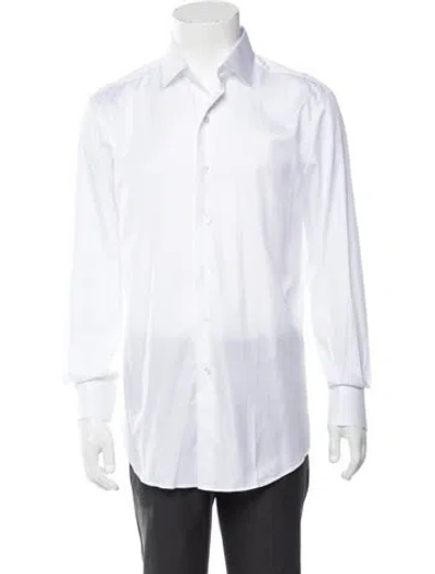 Pre-owned David August Long Sleeve Dress Shirt In White