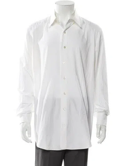 Pre-owned David August Long Sleeve Dress Shirt In White