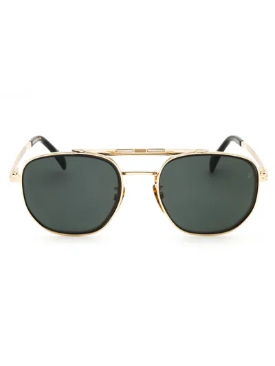 David Beckham Aviator Metal Sunglasses In Gray