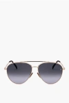 David Beckham Aviator Sunglasses With Gradient Lenses