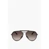 David Beckham Aviator Sunglasses With Gradient Lenses