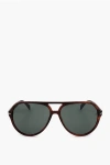 David Beckham Aviator Sunglasses With Tortoiseshell Frame