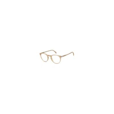 David Beckham Beige Acetate Glasses Men's (frames) In Gold