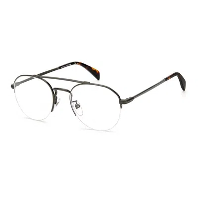 David Beckham Bicolor Metal Glasses Men's (frames) In Black