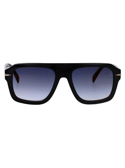 David Beckham Black Havana Acetate Sunglasses