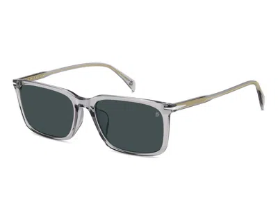 David Beckham Blue Rectangular Men's Sunglasses Db 1163/f/s 0kb7/ku 58 In Black