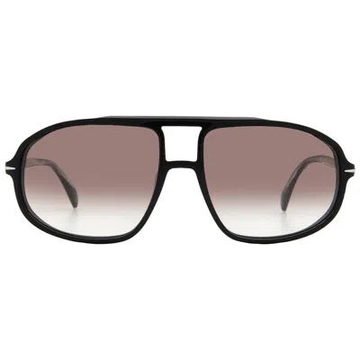 DAVID BECKHAM BROWN GRADIENT PILOT UNISEX SUNGLASSES DB 1000/S 0807/HA 59