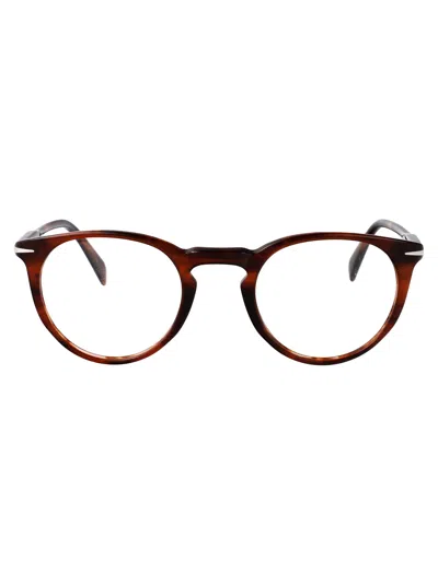 David Beckham Round Optical Db 1180 Wr9 In Brown