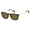 David Beckham Brown Square Men's Sunglasses Db 1034/s 02m2/70 53