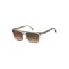 David Beckham Men's Acetate Square Sunglasses In Gray