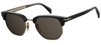 Pre-owned David Beckham Db 1002/s Black/grey 51/21/145 Men Sunglasses In Gray
