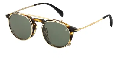 David Beckham Db 1003/g/cs With Clip-on Ex4/qt Men's Glasses Brown Size 49 - Free Lenses - Blue Light Block Availa