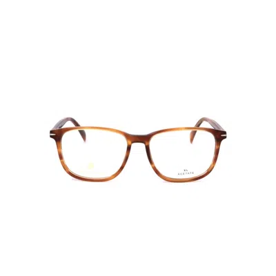 David Beckham Db 1017 Rectangular Tortoiseshell Acetate Eyeglasses In Brown
