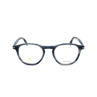 David Beckham Db 1018 Rounded Tortoiseshell Pattern Eyeglasses In Brown