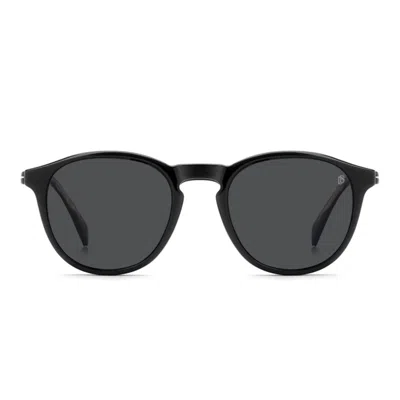 David Beckham Db 1018/c 807 M9 Black/transparent Prescription Glasses With Polarized Clip On For Men