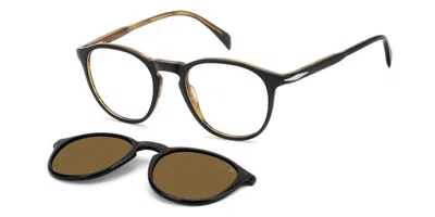 David Beckham Db 1018/c With Clip-on 05k/sp Occhiali Da Vista Neri Per Uomo (solo Montatura)