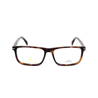 David Beckham Db 1019 Tortoiseshell Rectangular Eyeglass Frames In Brown