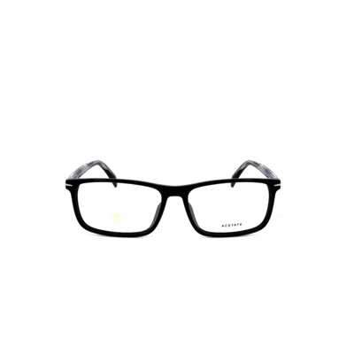 David Beckham Db 1019/f Rectangular Frame Eyeglasses In Black