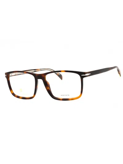 David Beckham Db 1020 Plastic Rectangular Men's Eyeglasses In 01ed 00 - Green/clear Demo Lens