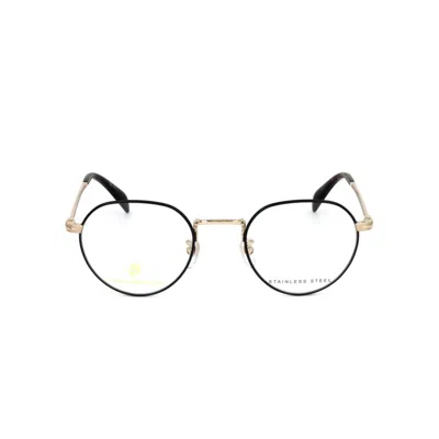 David Beckham Db 1023 Round Metal Frame Eyeglasses In Black