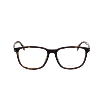 David Beckham Db 1029/f Rectangular Tortoiseshell Acetate Eyeglasses In Black