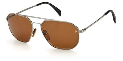 David Beckham Db 1041/s 6lb/70 Occhiali Da Sole Grigi Per Uomo In Gray