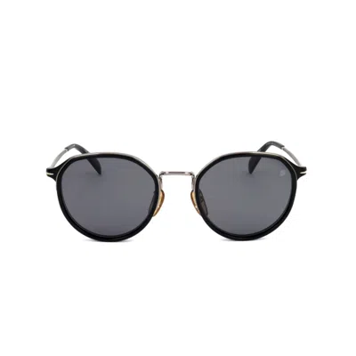 David Beckham Db 1055/f/s Round Frame Sunglasses In Black