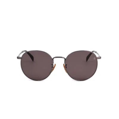 David Beckham Db 1056/f/s Round Metal Frame Sunglasses In Brown