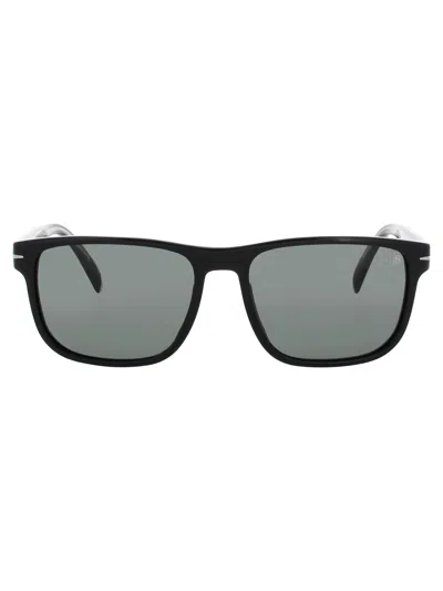 David Beckham Db 1060/s Sunglasses In Black - Green Tint