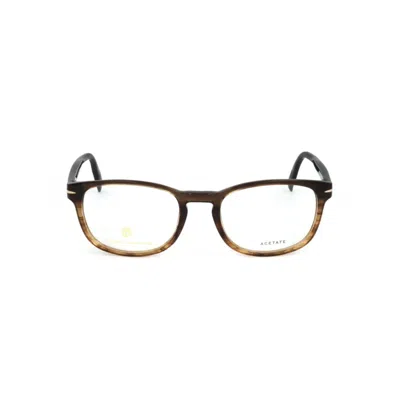 David Beckham Db 1064 Rectangular Gradient Brown Acetate Eyeglasses