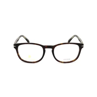 David Beckham Db 1064 Rectangular Tortoiseshell Acetate Eyeglasses In Brown