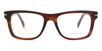 David Beckham Db 1073 Ex4 Occhiali Da Vista Marroni Per Uomo (solo Montatura) In Pattern