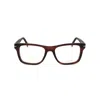 David Beckham Db 1073 Rectangular Tortoiseshell Frame Eyeglasses In Red