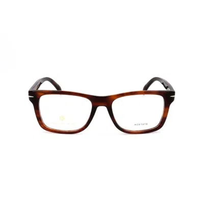 David Beckham Db 1073 Tortoiseshell Rectangular Eyeglasses In Brown