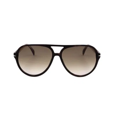 David Beckham Db 1091/s Aviator Sunglasses In Brown