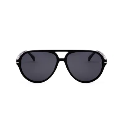 David Beckham Db 1091/s Classic Aviator Sunglasses In Black
