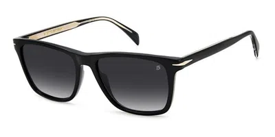 David Beckham Db 1092/s 807/9o Men's Sunglasses Black Size 55 In Blue