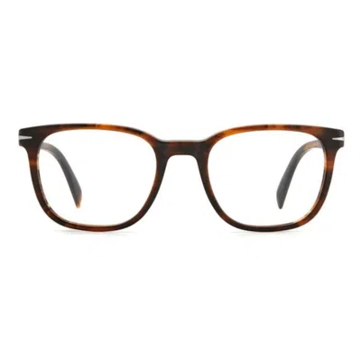 David Beckham Db 1107 Tortoiseshell Rectangular Eyeglasses In Brown