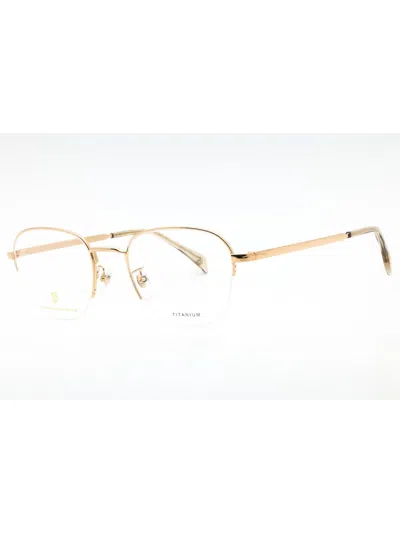 David Beckham Db 1109/g Oval Eyeglasses In 0j5g 00 - Gold/clear Demo Lens