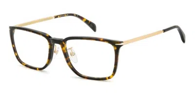David Beckham Db 1110/g Asian Fit Men's Glasses, Tortoiseshell, Size 55 In Gold